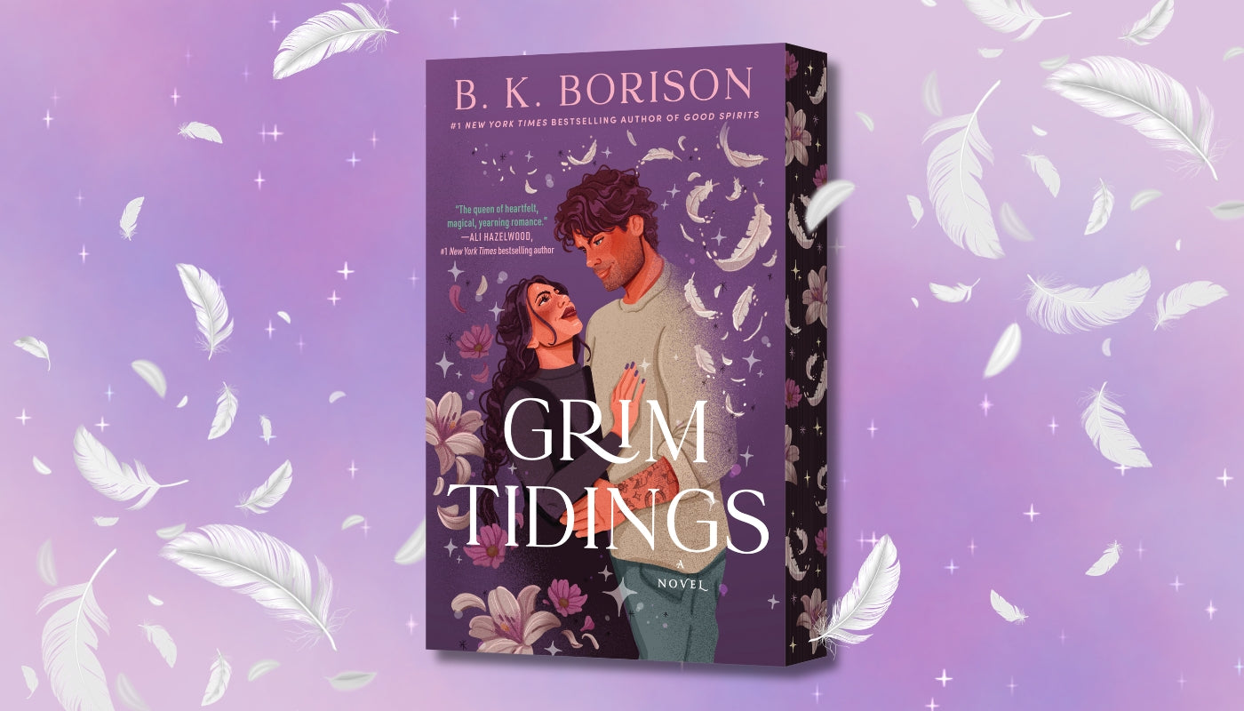 Book cover for the novel 'Grim Tidings' by B. K.
