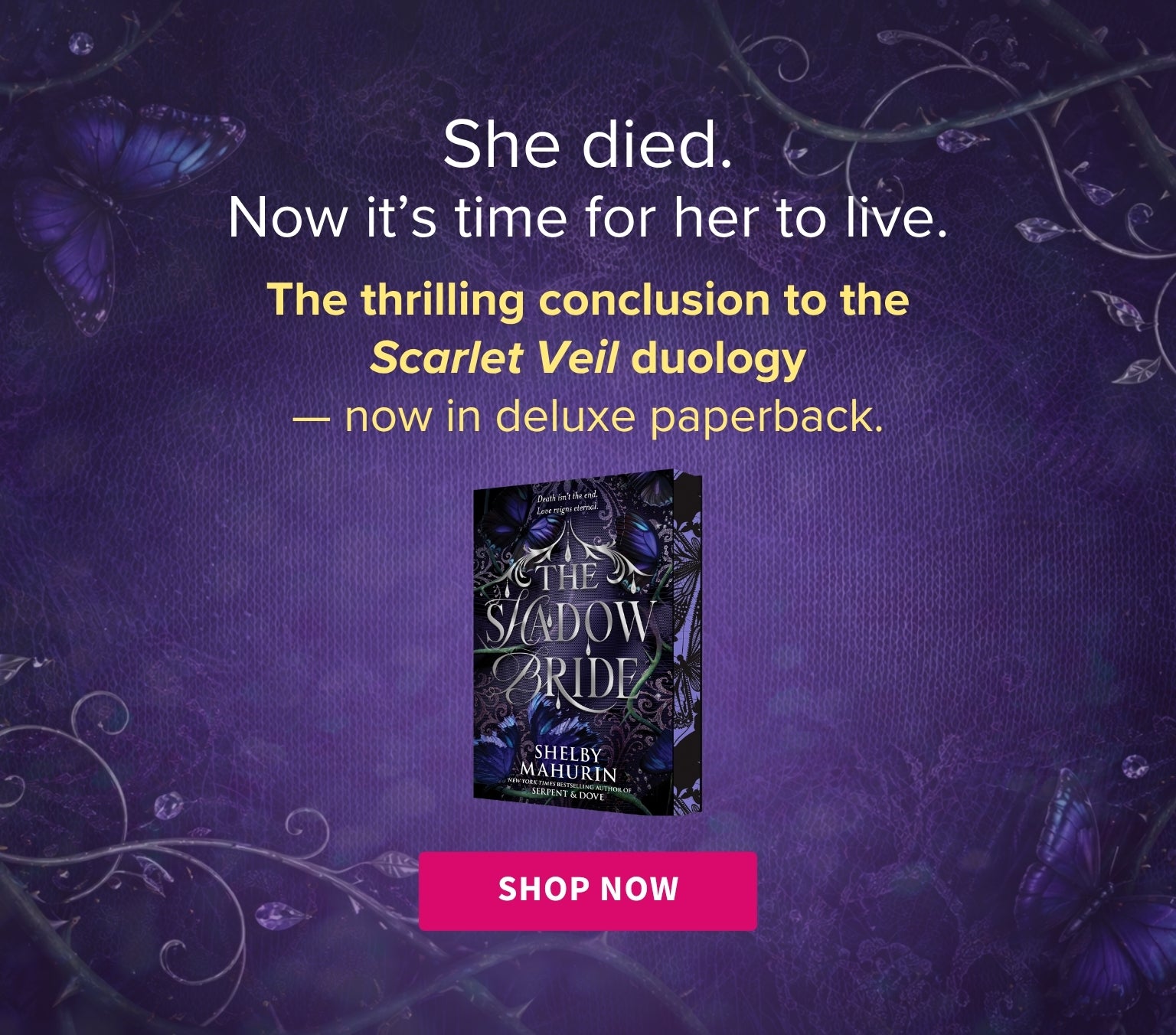 She died. Now it's time for her to live. The thrilling conclusion to the Scarlet Veil duology - now in deluxe paperback. Shop Now
